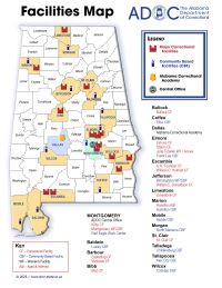 Map of ADOC Facilities